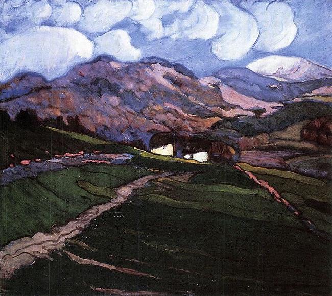 Bela Ivanyi-Grunwald View of Nagybanya with Gutin oil painting picture